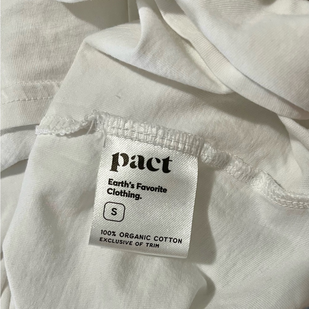 Pact White Long Sleeve Tee with Cassette Print - Picture 3 of 4